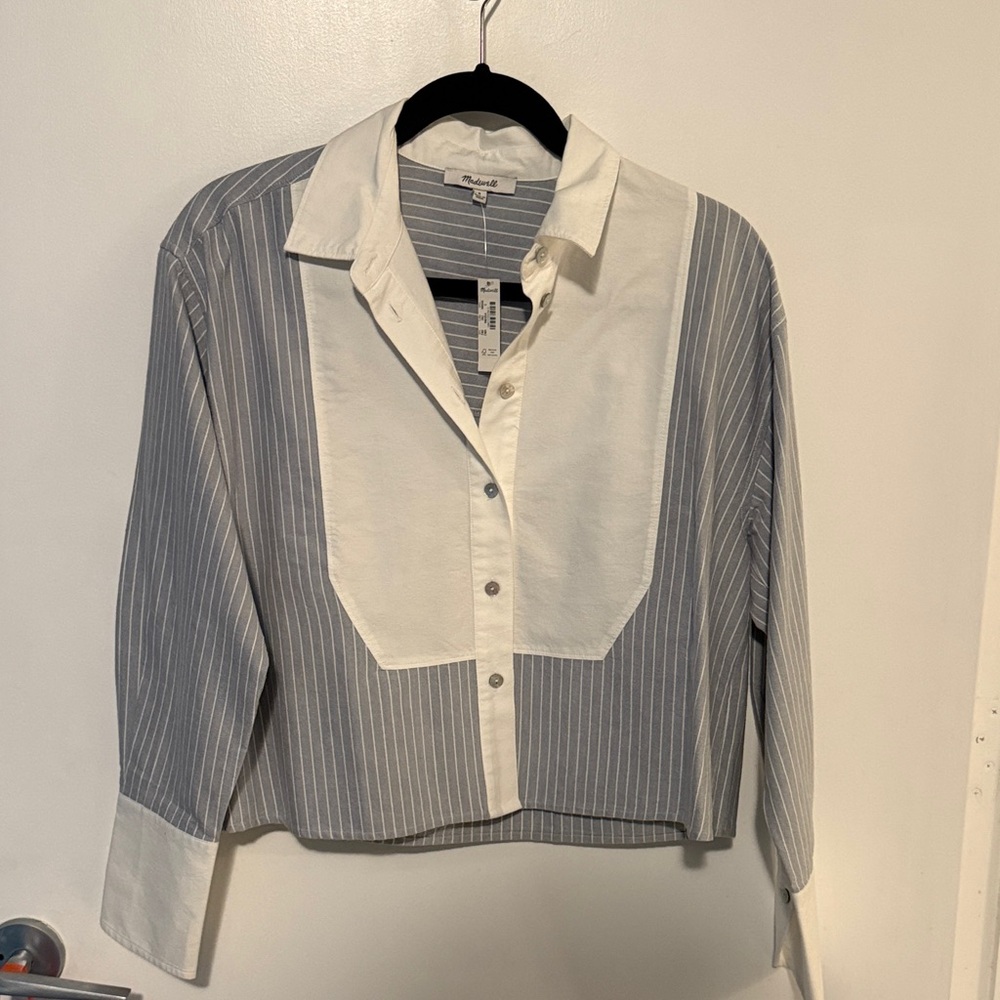Striped Button-Up Shirt
